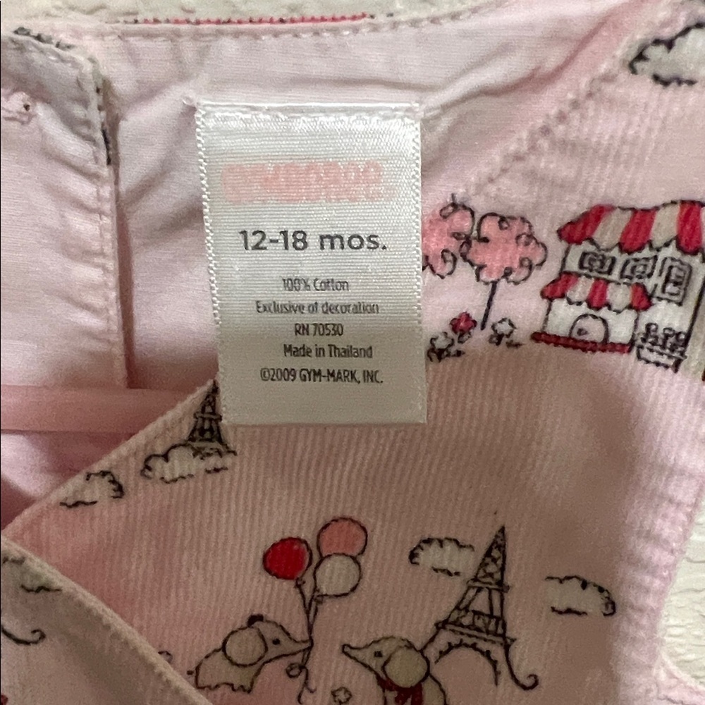 🛍️BOGO FREE 2009 vintage Gymboree Paris collection corduroy dress size 12-18M - Picture 7 of 7